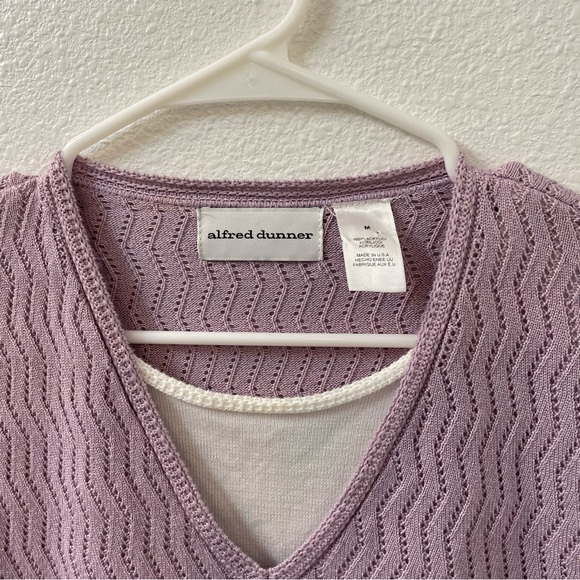 Alfred dunner sweater purple medium - Picture 2 of 4
